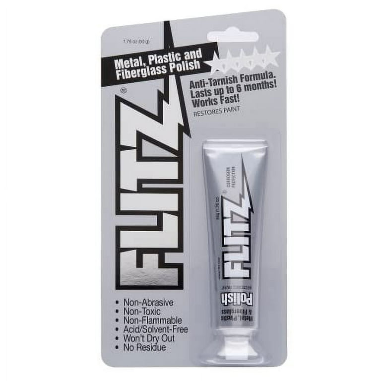 Flitz Multi-Purpose Polish and Cleaner Paste for Metal, Plastic,  Fiberglass, Aluminum, Jewelry, Sterling Silver: Great for Headlight  Restoration + Rust Remover, Made in the USA Paste Single