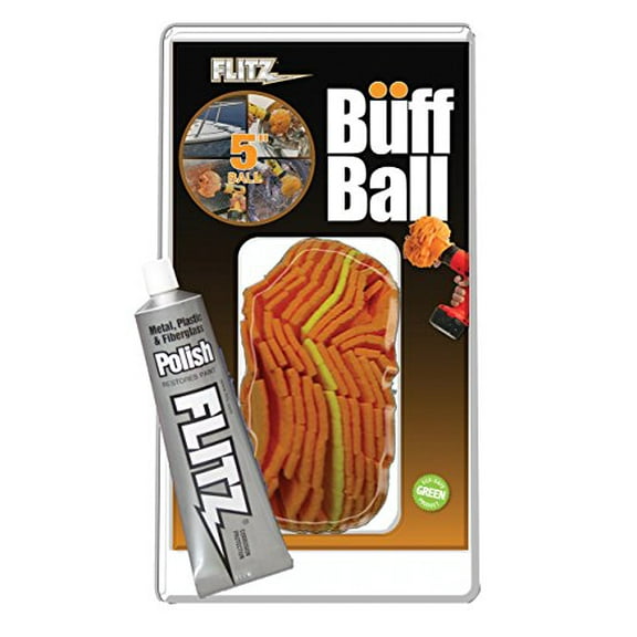 Flitz PB 101-50 Buff Ball Car Buffer Drill Attachment with Self-Cooling Design That Never Scorches or Burns + No Exposed Hardware to Prevent Scratches, Buff and Polish Any Surface,