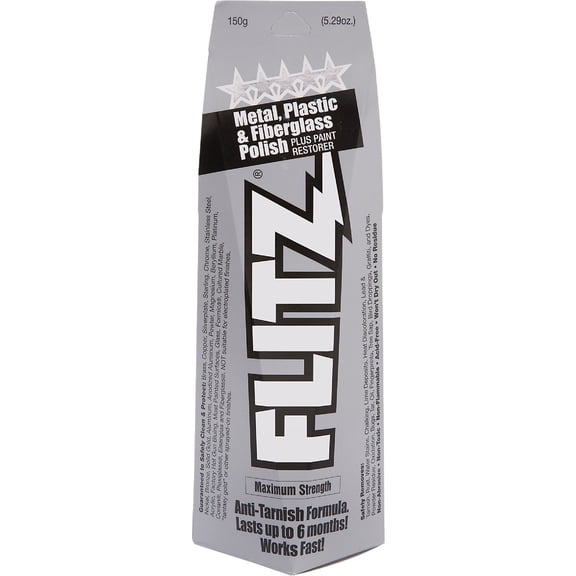 Flitz Polish Paste - Cleans, Polishes, Deoxidizes, Protects - 5.29 oz  Residential Use, Standard Application