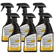Flitz Stainless Steel Cleaner and Polish For Appliances, Streak Free Shine for Refrigerators, Dishwashers, Sinks, BBQ Grills, Ovens and More, 16 oz, 6 Pack