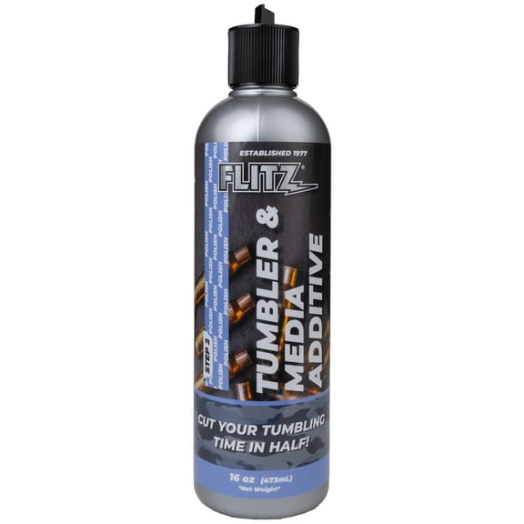 Flitz Brass Polish Copper Cleaner Eco-friendly Non-toxic Tumbler Media Additive, 16 oz Bottle