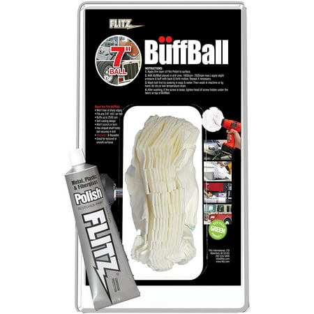 Flitz Metal Polishing Stainless Steel Polisher Buff Ball, 7-Inch