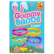 Flix Candy Easter Gummy Bands, Green Apple, Blue Raspberry, Strawberry, 24ct