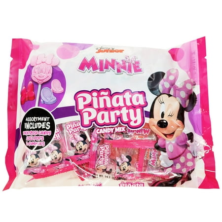 Flix Candy Minnie Pinata Party Candy Bag Filler, Pink, 14.1 oz, 20 Count