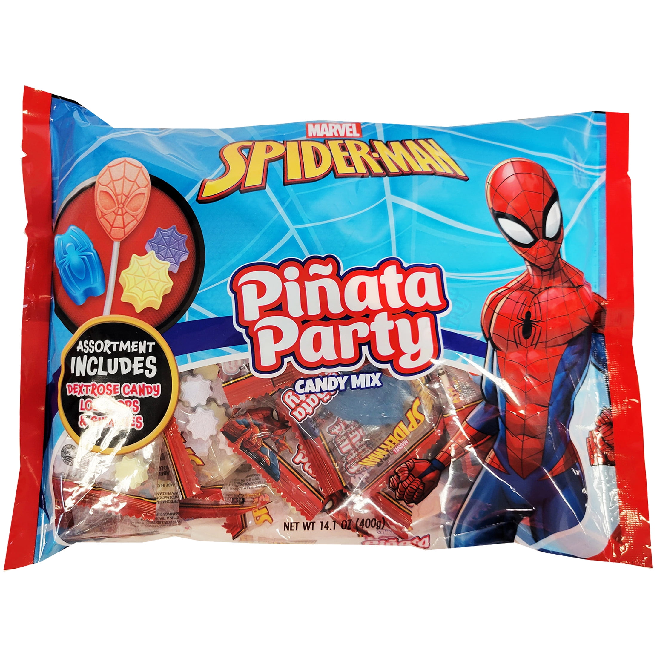 Flix Candy Spiderman Pinata Party Candy Bag Filler, 14.1 oz, 20 Piece ...