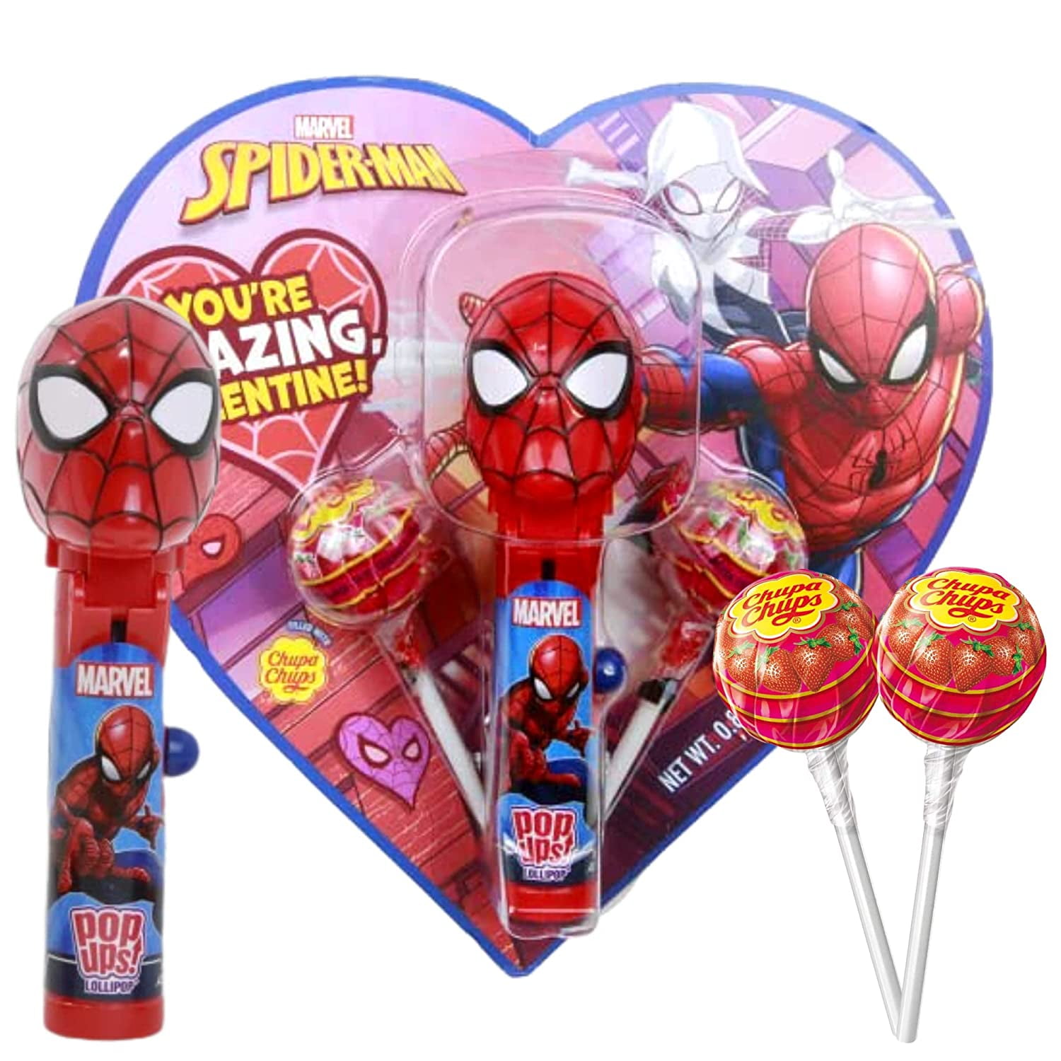 Marvel Spiderman Dome Tumbler W/Straw & Filled With Lollipops