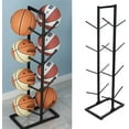 thumbnail image 1 of Flkoendmall 4 Layer Basketball Organizer Iron Ball Rack Floor Standing Holder Indoor Outdoor, 1 of 8