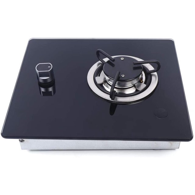 Flkoendmall Gas Camping Stove 1 Burner Countertop Cooktop Gas Cooker for Boat Caravan RV Camper