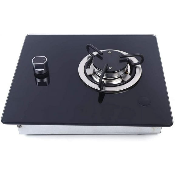 Flkoendmall Gas Camping Stove 1 Burner Countertop Cooktop Gas Cooker for Boat Caravan RV Camper