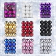 thumbnail image 1 of Fllostpr 24PC Bright Sparkling Christmas Ball Ornament Set, Shatterproof Hanging Decor for Xmas Tree Wreath Garland Party Home, Purple 1.6", 1 of 3