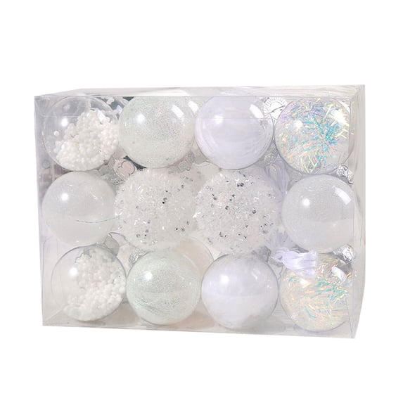 Fllostpr 24PC Colorful Christmas Ball Ornaments, Shatterproof Hanging Decor Set for Xmas Tree Wedding Party Home Indoor, 2.4"