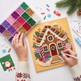 thumbnail image 1 of Fllostpr Christmas DIY Diamonds Painting Kit, House Structure Full Round Drill Rhinestone Art Set for Wall Living Room Bedroom,9.8", 1 of 6