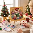 thumbnail image 1 of Fllostpr Christmas DIY Diamonds Painting Kit, Snowman Structure Full Round Drill Rhinestone Art Set for Wall Living Room Bedroom,9.8", 1 of 6