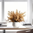 thumbnail image 1 of Fllostpr Fall 9.8 in Small Yellow Faux Potted Foliage, White Ceramic Container, Lifelike Plants for Indoor Decoration, Home Dining Surface Restaurant, 1 of 6