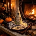 thumbnail image 1 of Fllostpr Halloween Moth Witch Hat, Quilted Embroidered Hat Dcor for Parties Renaissance Fairs Gothic Gatherings Themed Dress-Up, 16.9x11.8", 1 of 6