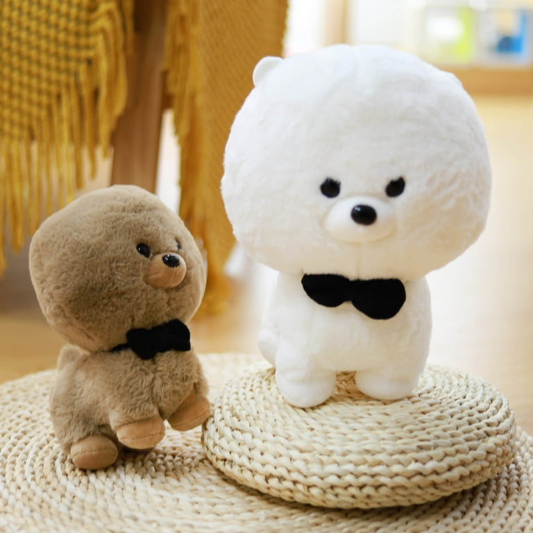 Flm Realistic Bichon Stuffed Toy High Simulation Strong Flexibility Decorative Toy Simulation Bichon Frise Plush Toy for Children