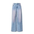 thumbnail image 1 of Flmaly jeans for women stretch denim Womens Wide Leg Jeans Baggy Jeans For Women Loose Boy‘friend Jeans Denim Pants Stretchy Wide Leg Straight, 1 of 5