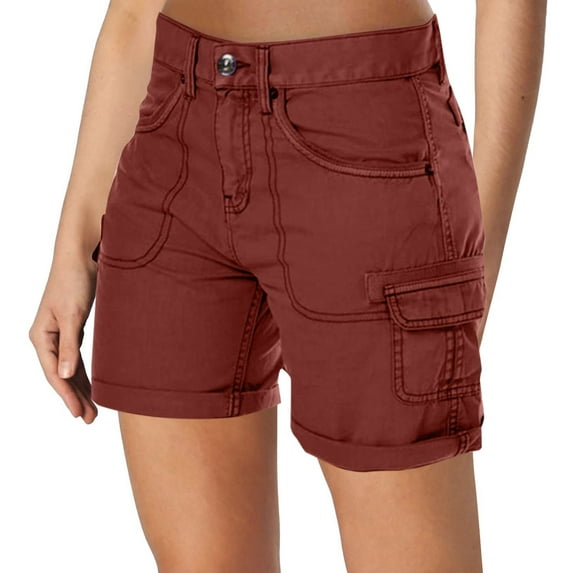 Flmaly shorts for women with Pockets Water Resistant Women Cargo Shorts Summer Loose Hiking Shorts for Women Walking Athletic Workout