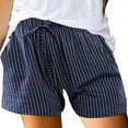 thumbnail image 1 of Flmaly shorts for women with Pockets Water Resistant Women's Summer Cotton Casual Striped Shorts Pocket Pants for Women Walking Athletic Workout, 1 of 4
