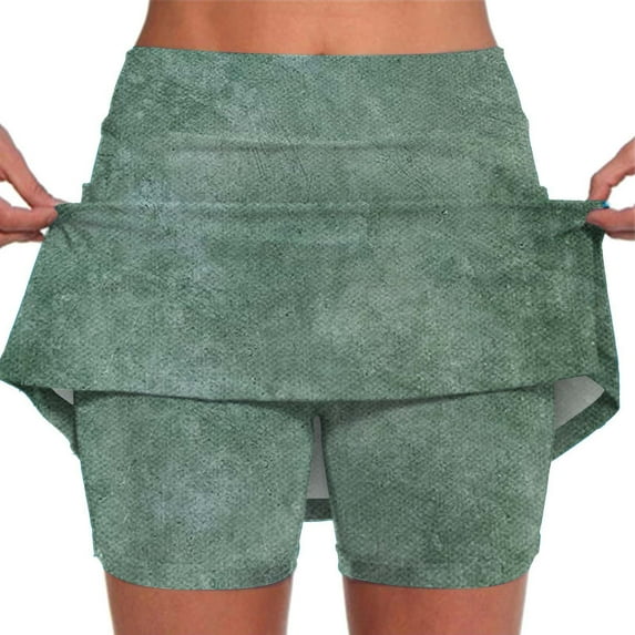 Flmaly shorts for women with Pockets Water Resistant Women's Fashionable Athleisure Skirt Camouflage Printed Mid Rise Skirts Tennis Skirts for Women Walking Athletic Workout