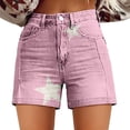 thumbnail image 1 of Flmaly shorts for women with Pockets Water Resistant Womens Casual High Waist Denim Shorts Relaxed Fit ArtRetro Printed Floral Shorts for Women Walking Athletic Workout, 1 of 3
