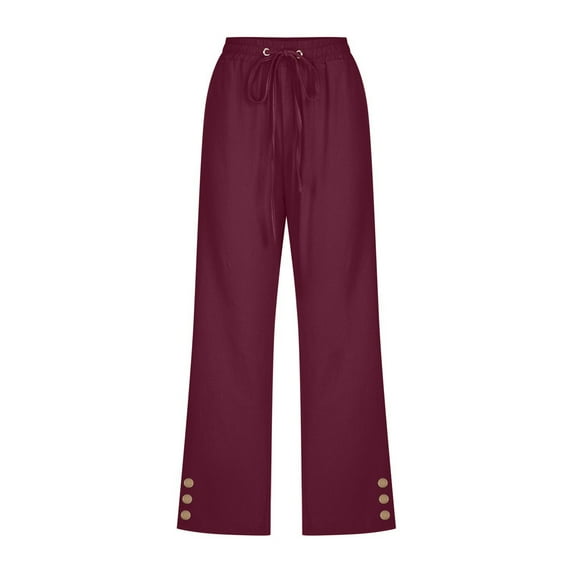 Flmaly vacation outfits for women High Waistband Women's Solid Color Strap Button Summer Candy Casual Capris Vacation Outfits