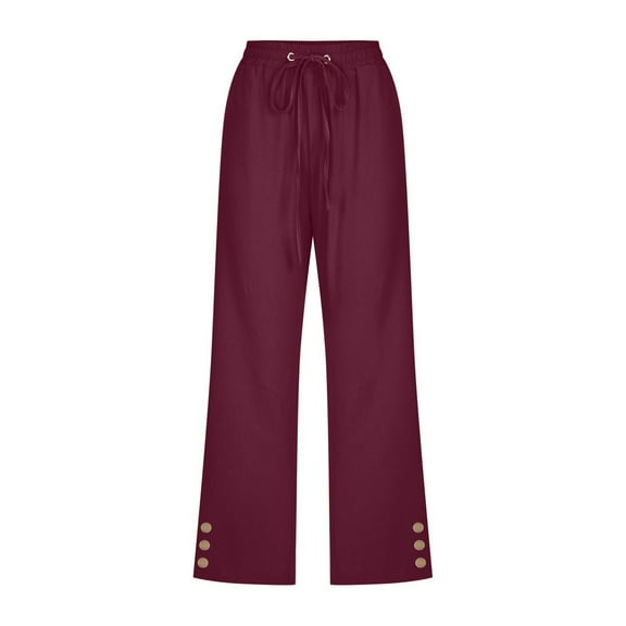 Flmaly vacation outfits for women High Waistband Women's Solid Color Strap Button Summer Candy Casual Capris Vacation Outfits