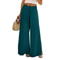 thumbnail image 1 of Flmaly vacation outfits for women High Waistband Women's Summer Pants 2024 High Waist Wide Leg Floral Casual Cotton Casual Pants Vacation Outfits, 1 of 5