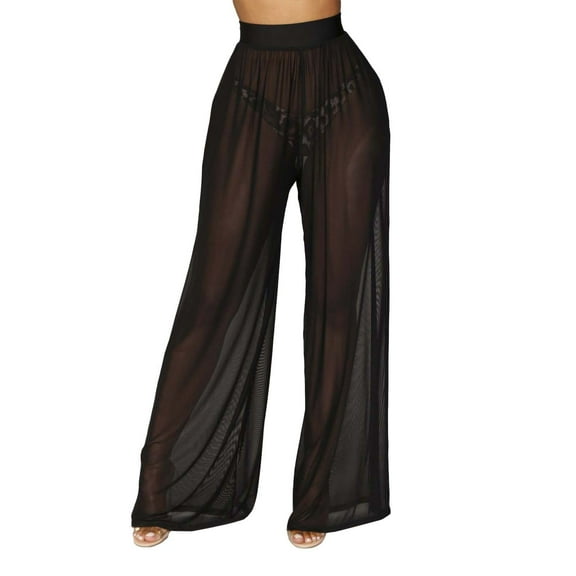 Flmaly vacation outfits for women High Waistband Womens Casual Loose Elastic Waist Cotton Trouser Cropped Wide Leg Pants Vacation Outfits