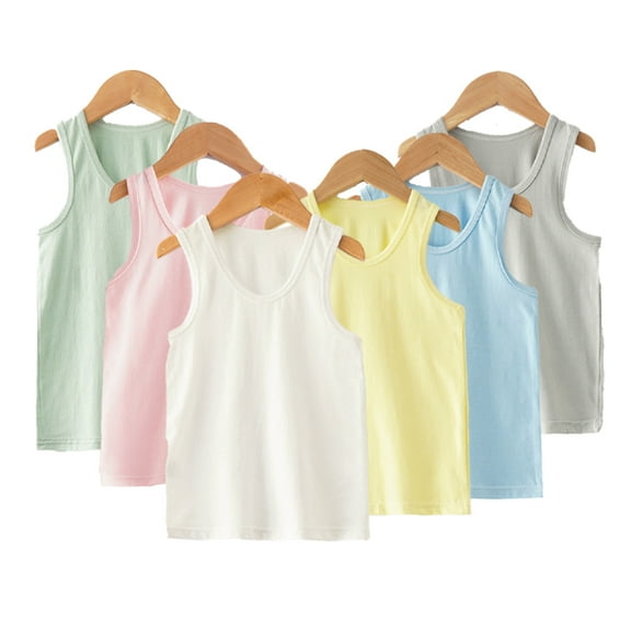 Flmei 3-15T Girls Camisole Tank Tops for Toddler Kids Sleeveless Undershirts Comfy Cotton Summer Underwears for Juniors