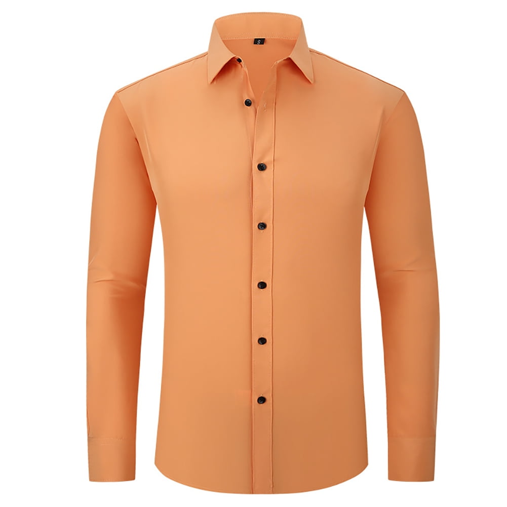 Flmei Mens Shirt Wrinkle Free Simple Dress Shirts Non-iron Long Sleeve Business Blouses Tops for Men's Size 38-46 - Walmart.com Flmei Mens Shirt Wrinkle Free Simple Dress Shirts Non-iron Long Sleeve Business Blouses Tops for Men's Size 38-46 - Walmart.com