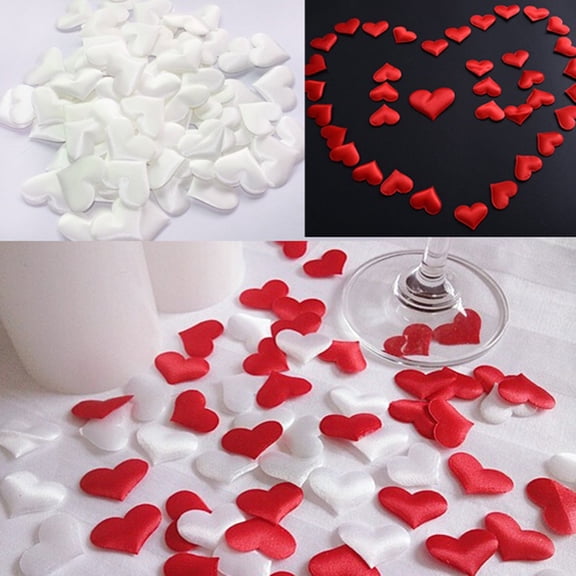 Hevirgo 100Pcs Romantic Married Love Heart Sparkle Confetti Table Wedding Party Scatter Blue
