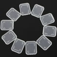 thumbnail image 1 of Flmtop 10Pcs Lightweight Clear Standard SD SDHC Memory Card Case Storage Holder Box, 1 of 8