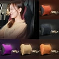 thumbnail image 1 of Hevirgo 2Pcs Space Memory Foam Car Lumbar Support Auto Neck Pillow Headrest Head Restraint, 1 of 10