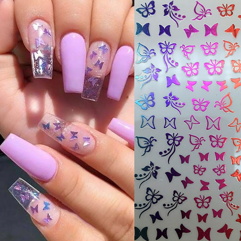 butterfly nail design