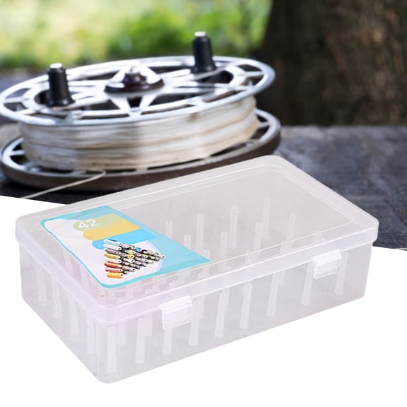Hevirgo 42 Axis Sewing Threads Box Transparent Needle Wire Storage Organizer Containers
