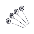 thumbnail image 1 of Flmtop 4Pcs Colander Spoon High Temperature Resistant Long Handle Stainless Steel Hanging Hot Pot Scoop for Kitchen, 1 of 5