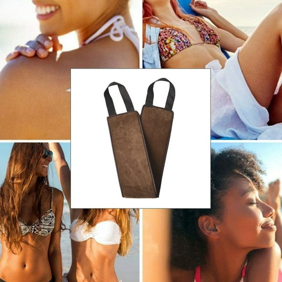 Hevirgo Back Lotion Applicator Skin-friendly Wearable Flocking Back Smooth Even Tan Lotion Applicator for Home
