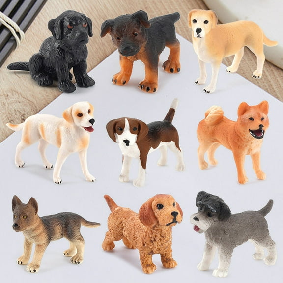Flmtop Dog Model Smell-less Solid PVC Realistic Dog Figure for Home