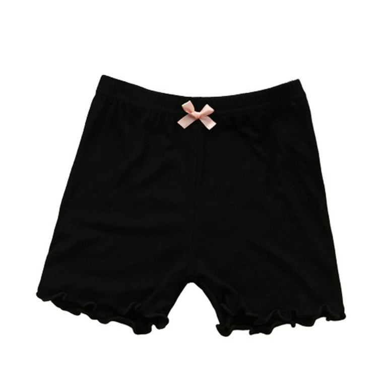 Flmtop Kids Girl Solid Color Soft Elastic Safety Shorts Underwear