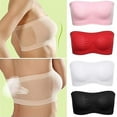 thumbnail image 1 of Flmtop Solid Color Women Breathable Strapless Hollow Back Bra Sport Tube Top Underwear, 1 of 10