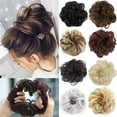 thumbnail image 1 of Hevirgo Synthetic Fiber Curly Chignon Fake Hair Extension Bun Wig Hairpiece for Women, 1 of 8