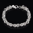 thumbnail image 1 of Flmtop Women's Fashion 925 Sterling Silver Bracelet Bangle Chain Banquet Jewelry Gift, 1 of 6
