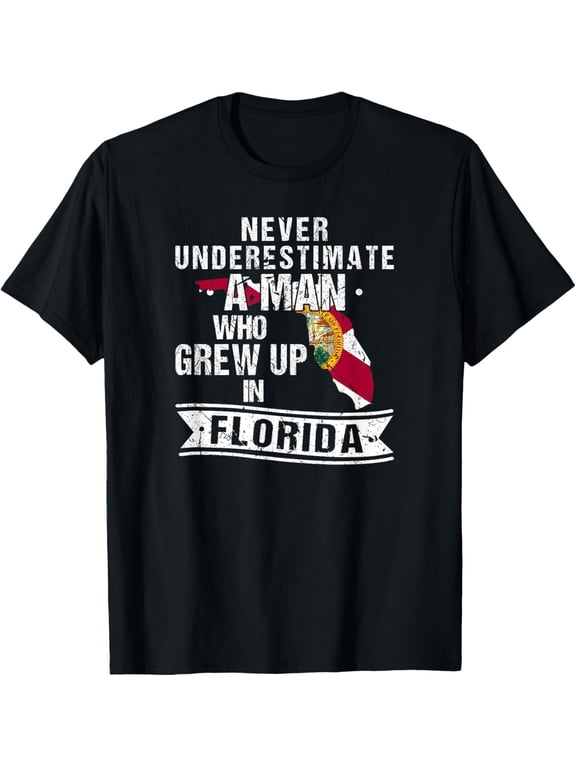 Flo Grown Design for Men Native Florida T-ShirtMen's and women's gift, black and white T-shirt, size: Extra large S-4XL