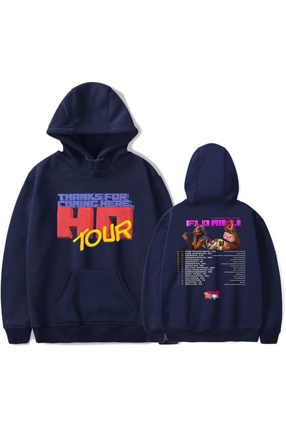 Flo Milli Hoodies Thanks For Coming Here Ho Tour Merch For Men/Women Unisex Long Sleeve Sweatshirt Pullover Hooded