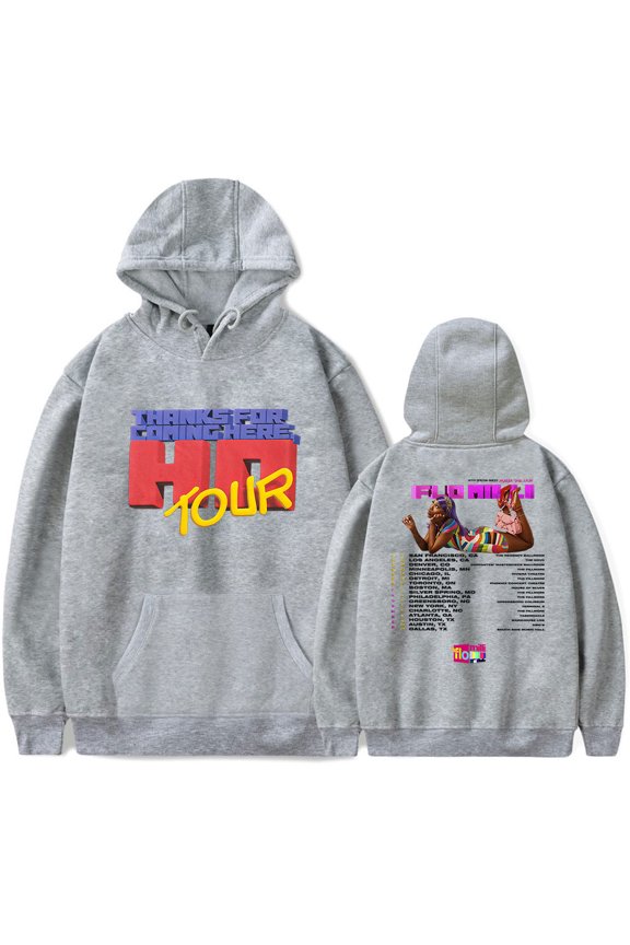 Flo Milli Hoodies Thanks For Coming Here Ho Tour Merch For Men/Women Unisex Long Sleeve Sweatshirt Pullover Hooded
