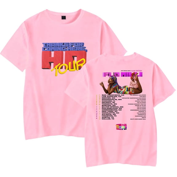 Flo Milli Thanks For Coming Here Ho Tour Merch T-Shirt For Women/Men Unisex Casual O-neck Short Sleeve Tshirt Streetwear