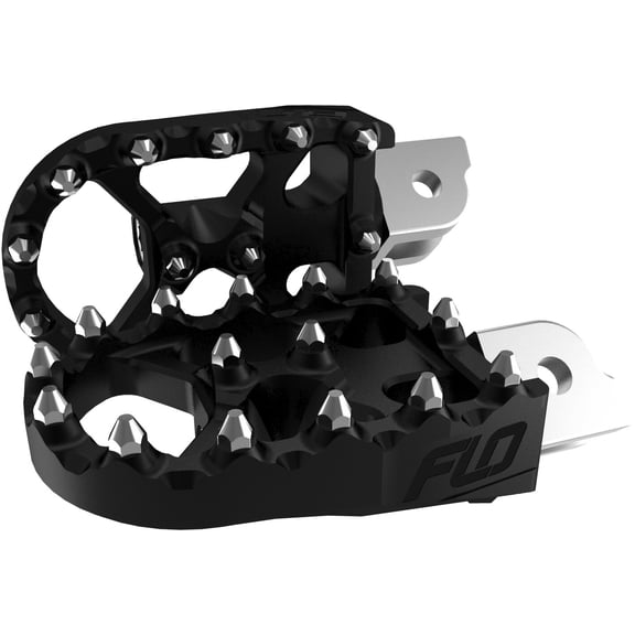 Flo Motorsports FPEG-800-3 Moto Style Footpeg Set - Black