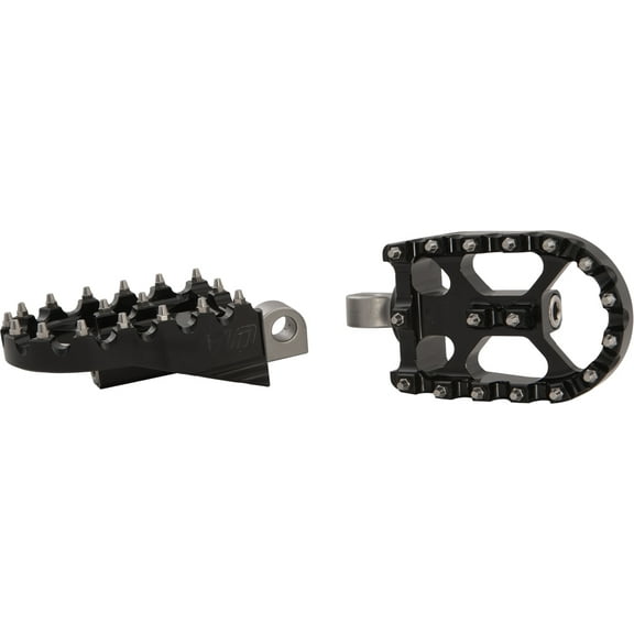 Flo Motorsports Motorcycle Moto Style Foot Pegs Set Black 2"X3.125" FPEG-800BLK