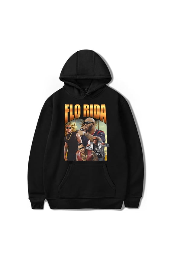 Flo Rida 2025 Tour Hoodies Merch Women Men Long sleeve Fashion Casual Hooded Sweatshirts